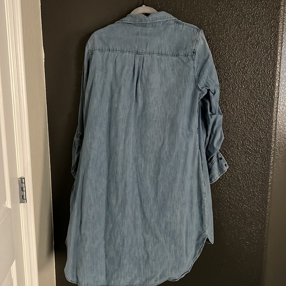 Button down denim dress with belt - Picture 2 of 2